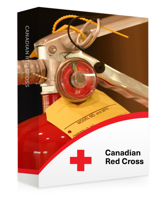 A photograph of the cover of a fire safety textbook, featuring a fire extinguisher. The course includes information on fire prevention, emergency procedures, and safety protocols. This image represents a comprehensive resource for learning about fire safety and prevention measures
