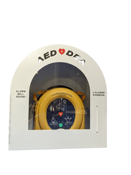 Metal AED Cabinet - Round Top - KMW Outreach Inc.